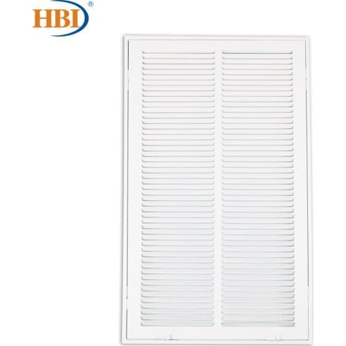 HBI W14" x H25" Steel Air Vent Filter Return Air Grille Vent Cover White Powder Coating with Frame Ceiling and Sidewall Cover
