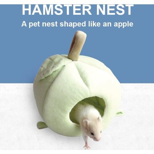 Hamster Hammock Removable Hanging Sleeping Bed Winter Soft Warm Cave Hedgehog Squirrel small animal Cage House Hanging Nest+Mat