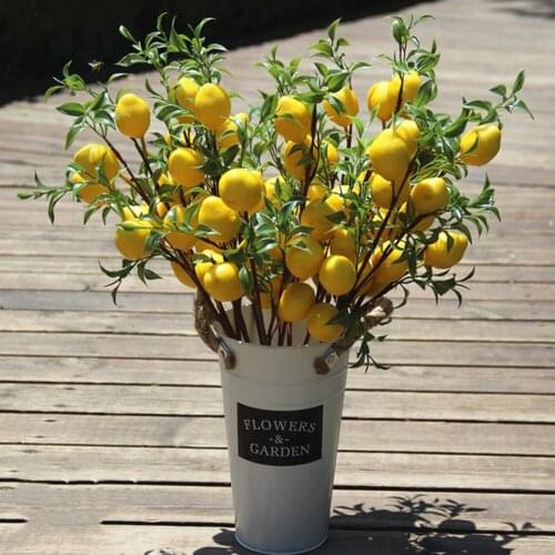 50cm Imitation Plants Realistic Vine Artificial Lemon Home Decor Wedding Party Fruit Props