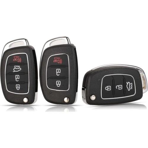 Kutery 3/4 Buttons Replacement Remote Car Key Shell For Hyundai Hb20 Ix35 Ix45 Elantra Santa Fe New Verna Without Blade