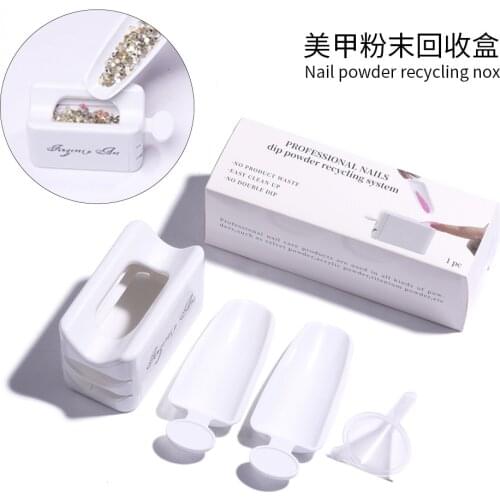 Manicure Glitter Powder Box Recycled Nail Powder Storage Box Portable Infiltration Powder Container Nail Art Manicure Tools