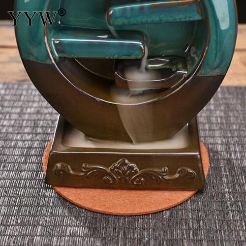 Backflow Incense Burner Xingyun Flowing Water Ceramic Buddhist Incense Road Decoration Incense Stick Holder For Home Or Office