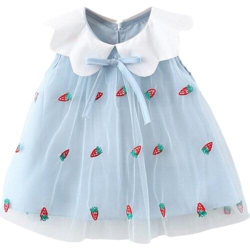 Summer Carrot Print Girl Tutu Dress Cute Newborn Toddlers Princess Girls Dresses Cotton Infant Outfits with Bow Children Clothes