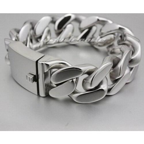 LINSION Huge Heavy 316L Stainless Steel Mens Bracelet Biker Rocker Punk Link Chain 5P004 Free Shipping