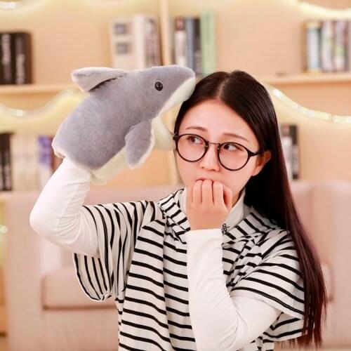 2018 Cute Soft Shark Puppet Plush Doll Kids Toys Childrens Day Gift Toys For Children Carton Figure Feather Cotton Baby Toys