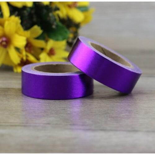 New solid purple Foil Washi Tape Quality Stationery Diy Tools Kawaii Scrapbook Paper Christmas decoration washi tape