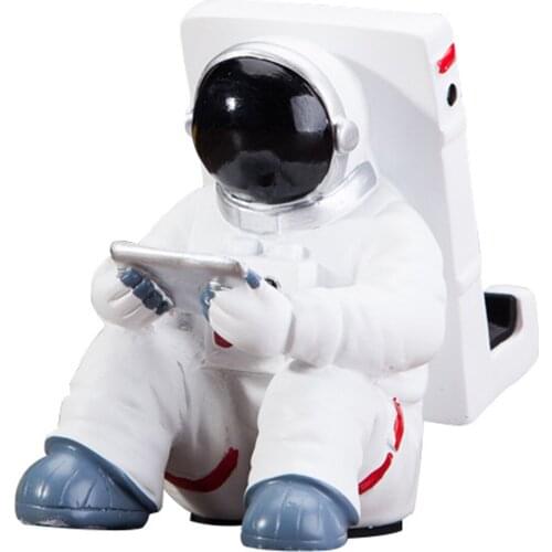 Newly Durable Resin Ormament Interesting Unique Astronaut Style Universal for All Mobile Phones and Tablet PC