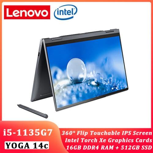 Lenovo Yoga 14c 2021 laptop i5-1135G7 16GB RAM 512GB/1TB SSD ThunderBolt 4.0 WiFi 6 Touch Screen Windows 10 Ultraslim computer