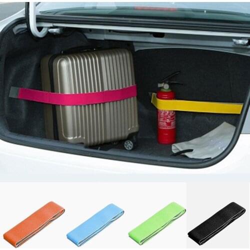 Portable Car Trunk Storage Device Hook and Loop Strong Adhesion Fixed Straps Solid Color Baggage Debris Anti-drop Magic Stickers