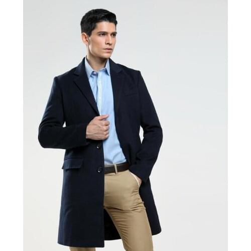 Spring autumn casual woolen coat men trench coats long sleeves overcoat mens cashmere coat casaco masculino inverno england