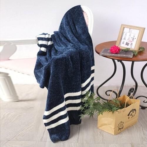Christmas Winter Blanket Striped Throw Sofa Blanket Warm Bed Blanket Heave Knitted Home Decor plaide couverture pour canap T481