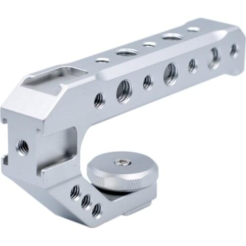 Camera Handle Grip,Universal DSLR Camera Rig Hand Grip Camera Top Handle with 3 Cold Shoe 1/4Inch 3/8Inch Threaded Holes