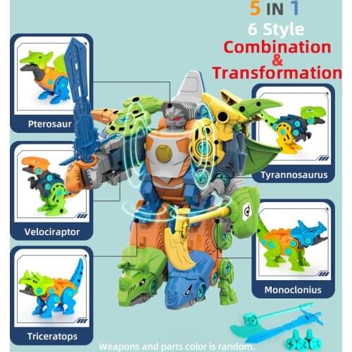 2021 DIY Dinosaur Disassembly Assembly Bricks Toys Kids Early Educational Creative Screw Blocks Toy With Assemble Toys For Boys