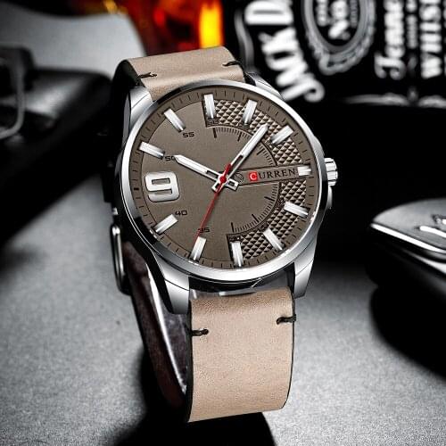 Top Brand Luxury Business Watch Men CURREN Watches Mens Quartz Leather Wristwatch Luminous Hands Clock Male