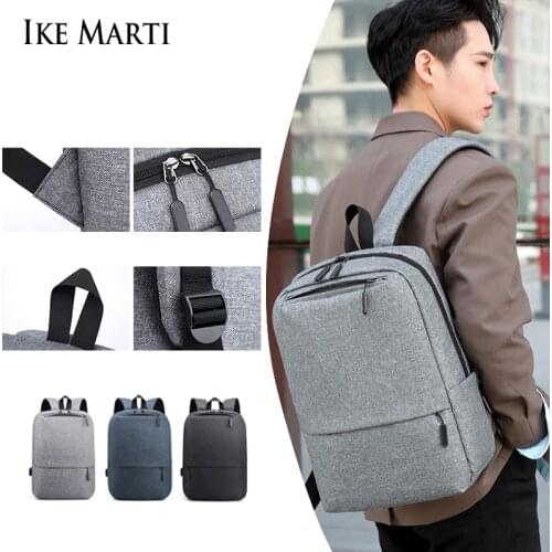 IKE MARTI Thin Women Back Pack Ultralight Laptop Backpack Men 15.6 Inch Office Work Slim Men Backpacks Business Bag Backpack
