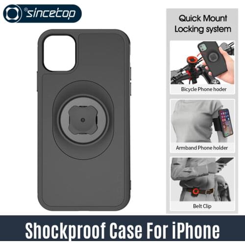 Bicycle Phone Holder with Quick Mount Car Holder Belt Clip Case for iphone 11 pro XsMax 8 Plus 7 6 6s 5s SE Bike Mount