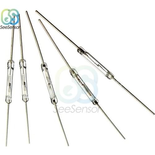 5pcs Reed Switch Magnetic Switch Normally Open Magnetic Induction Switch 2x14mm