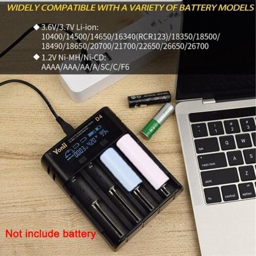 18650 Battery Charger Liitokala Lii-PD4 Lii-500 Lii-500S Test AA 20700 26650 AAA charger Lii-PD2 etc cap 21700 display LCD U4B2