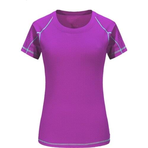 Women Summer Quick-Drying Running T-Shirt Sports Gymnasium Jersey Tops Breathable Yoga Fitness Tees Camping Hiking Bike T-Shirt