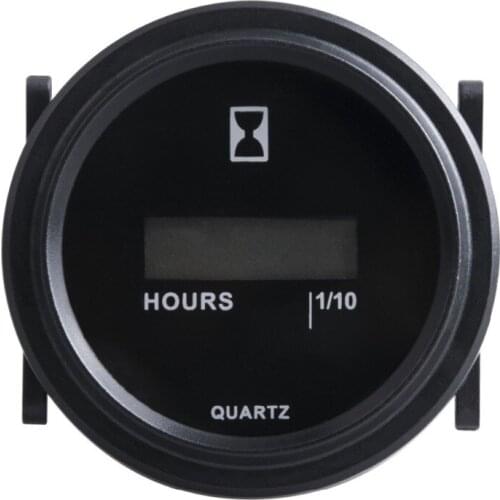 LCD Round Hour Meter Timer Hour Meter Timing System Unique Design DC 4.5-90V for Marine Motorcycle ATV Snowmobile Tractor