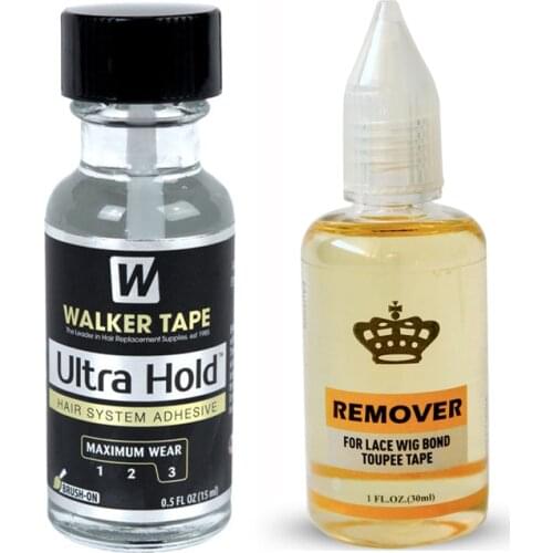1bottles 0.5oz Walker Ultra Hold Lace Wig Glue Adhesive Super Glue And 1bottle Remover 10ML