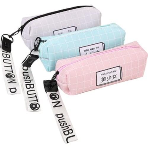 1Pcs Text Pencil Pouch Kawaii Stationery Novelty Pen Bag Cute Bag Zipper Pencil Case Student Pen CaseKawaii School Supplies