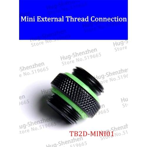 10pcs/lot Barrow G1 / 4 "Black mini dual external thread connection MINI Nipple water cooling PC accessories TB2D-MINI01