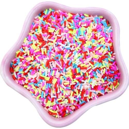20g/pack Slime Clay Fake Candy Sweets Sugar Sprinkle Decoration for Fake Cake Dessert Food Particles Decoration Toy for children
