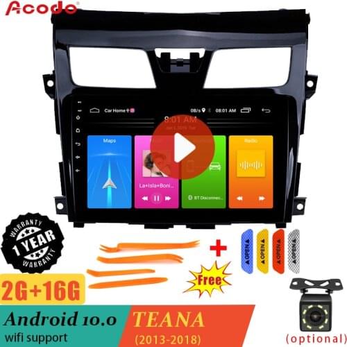 ACODO 2G RAM+16G ROM Android 10.0 Car Radio Multimedia Player For Nissan TEANA 2013-2018 Navigation GPS 2 din