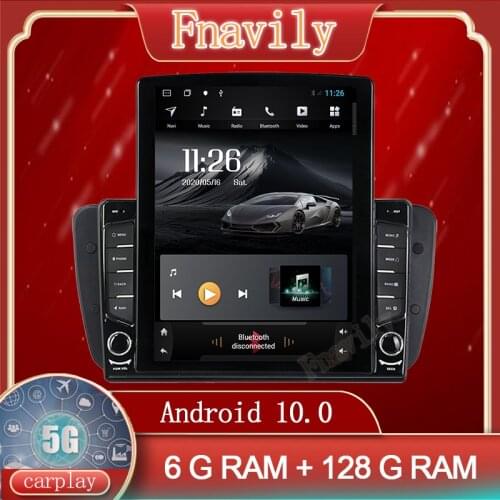 Fnavily Android 10 Car Radio For Seat Ibiza 6J MK4 Car Multimedia System Player GPS Navigation Vertical Screen Tesla Style 9.7"