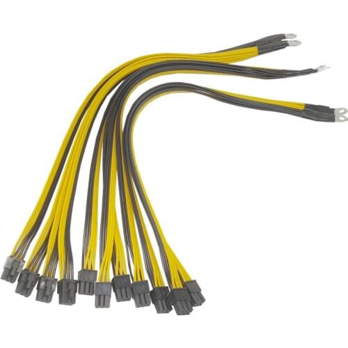 6pin 10 Cable Bitmain miner machine Sever power supply Cable PCIe Express for Asic antminer S7 S9 L3+ D3 R4 E9 18AWG