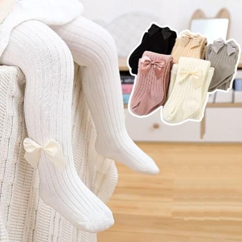 Girls tights Winter Pantyhose baby infant child thick warm Stockings Bowknet Kids Tights baby panty maillot