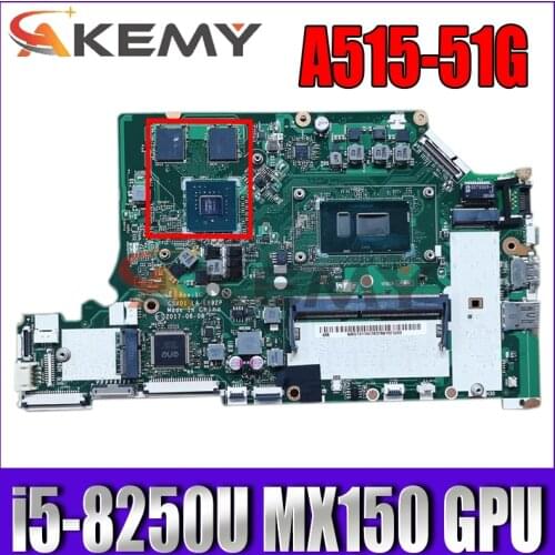For ACER A515-51G A615-51G A315-53G Laptop motherboard C5V01 LA-E892P motherboard with CPU i5 8250U 4G-RAM GPU MX150