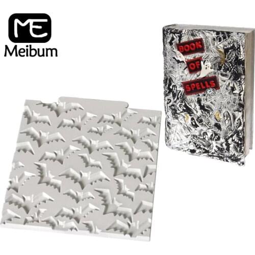 Meibum Halloween Bat Cupcake Fondant Border Decorating Tools Cake Silicone Mold Candy Clay Chocolate Gumpaste Sugar Craft Moulds