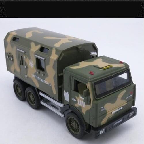 1:50 alloy pull back car model,high simulation military truck,metal castings,musical&flashing model toy vehicle,free shipping