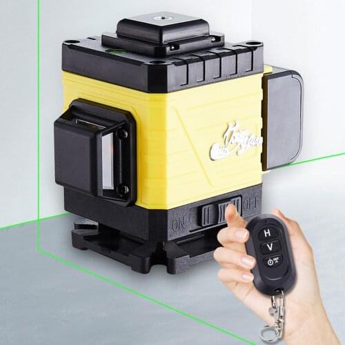 12/16 Lines 3/4D Laser Level Level Self-Leveling 360 Horizontal And Vertical Cross Super Powerful Green Laser Level