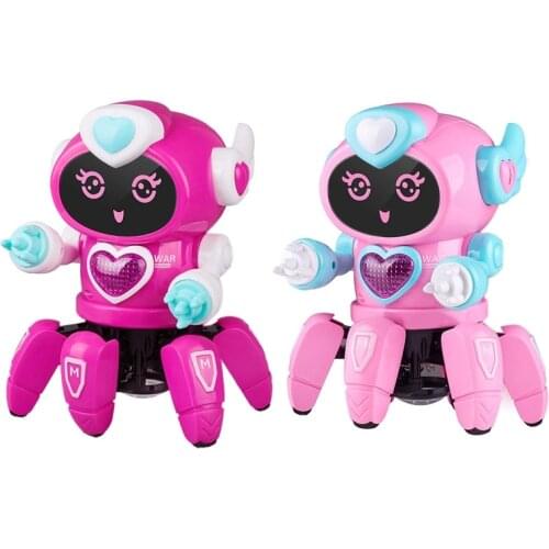 Six Claws Musical Baby Toys Dancing Walking Robot for Kids with Music and LED Colorful Flashing Lights Singing