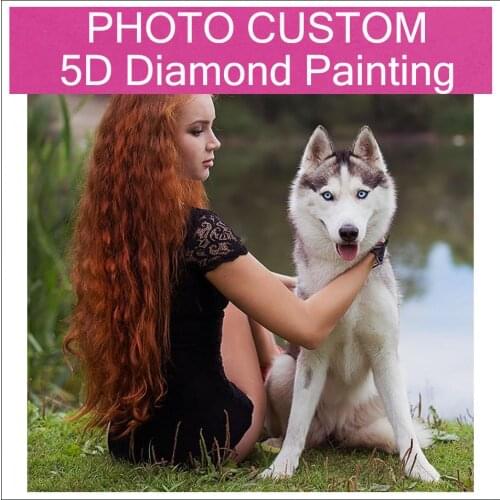 XIAOYU Photo Customization 5D DIY Full Square/Round Diamond Painting Mosaic Cross Stitch Kit Wall Decoration Pendant