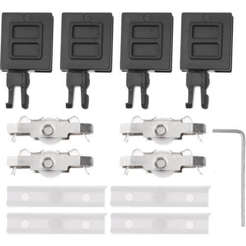 Door Sliding Track Roller Kit Wardrobe Sliding Door Pulley Hanging Wheel For Warehouse Home Mounted Track Groove Accessories