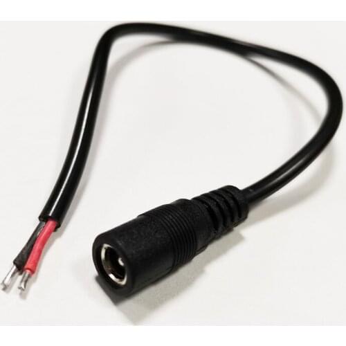 NCHTEK 18AWG DC 5.5x2.1mm 5.5/2.1 Female CCTV Power Charger DC Power Plug Cable About 25CM/Free DHL Shipping/300PCS