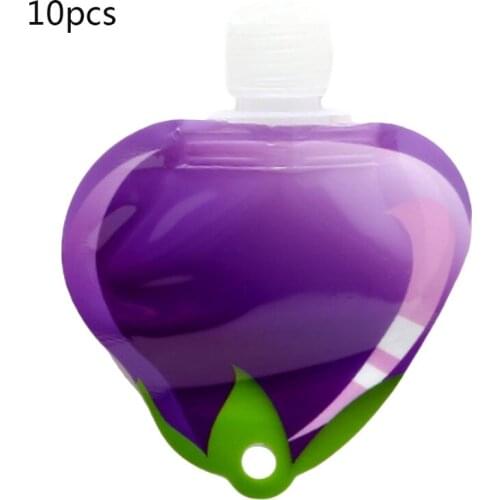 2021 New 10Pcs Refillable Empty Bottle Tube Cartoon Fruit Shaped Hand Sanitizer Container