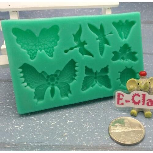 New arrival Butterfly Dragonfly Ladybug silicon fondant cake molds chocolate mold soap mould cake tools kitchen baking F0133HD35