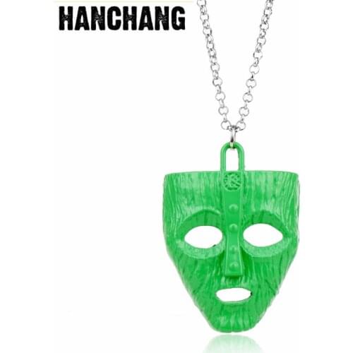 Funny Comedy Movie Twisted Giants Statement Necklace Green Mask Neck Lace Women men Accessories Hip Hop Jewelry Collier
