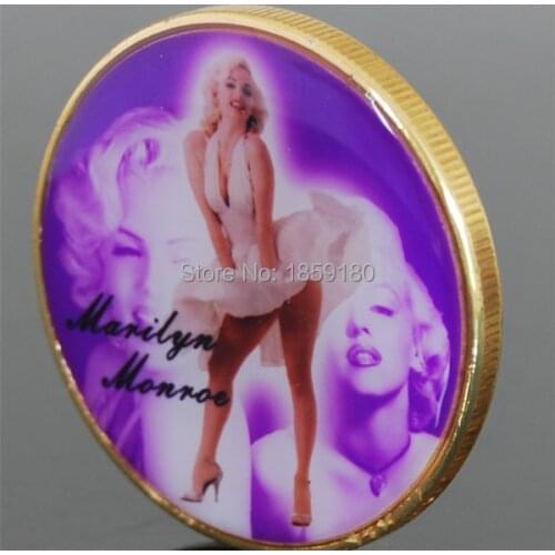 2016 Gifts Forever Hollywood Movie Superstar 85th Annivesary Marilyn Monroe Commemorative Coins Gold Plated,10pcs/lot free ship