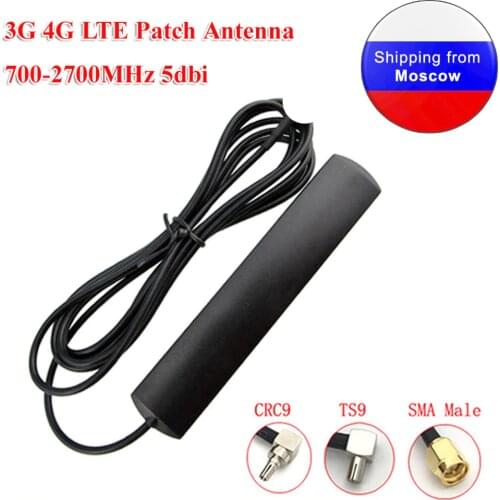 3G 4G LTE Patch Antenna 700-2700MHz 5dbi TS9 CRC9 SMA Male Connector Router Extension Cable Antenna Universale WIFI Antenna