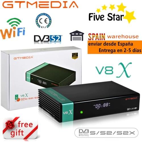 Receptor Gtmedia V8X Full HD 1080P DVB-S2 Built-in Wifi updated from gtmedia V8 NOVA Satellite Receiver Gtmedia v9 Super no app