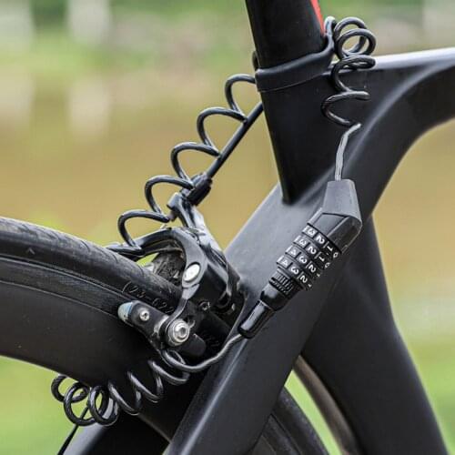 Anti-theft Password Bicycle Locks 4 Digit Helmet Scooter Motorcycle Lock Portable MTB Road Bike Cable Mini Lock Security