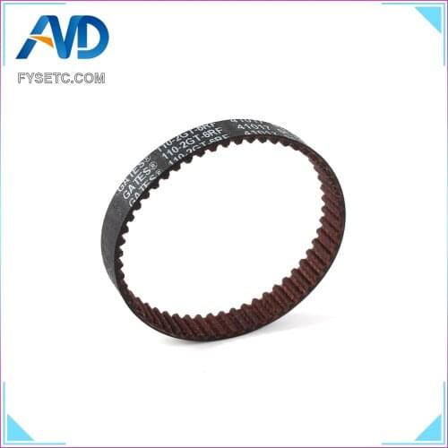 GATES-LL-2GT 3D Printer 2GT Belt Closed Loop Fiberglass Reinforced Rubber GT2 Timing Belt 2GT-6 Length 110mm Width 6mm