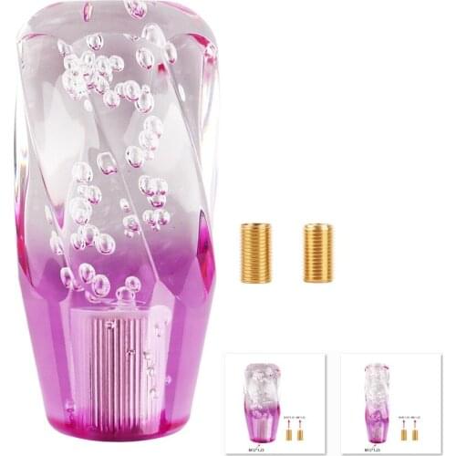 10 15cm Car White Green Crystal Resin Gear Shift Knob Bubble AT MT Auto Manual Stick Gear Shifter Stick Gear Shift Knobs