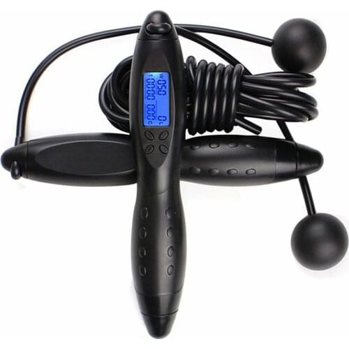 Smart electronic counting adult fitness skipping rope High definition accurate digital display Anti-slip TPE hand grip